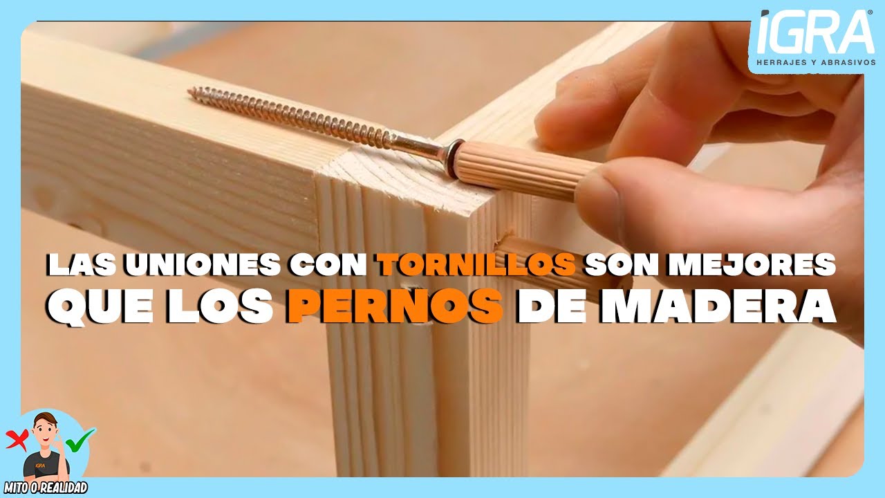 &iquest;Las uniones con tornillos son mejores que los pernos y galletas de madera? | Mito o Realidad |&nbsp;IGRA