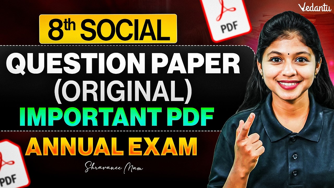 8th Social Annual Exam Question Paper 2026 | Important questions 2026 | shravanee Ma'am