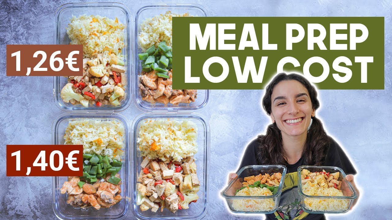 MEAL PREP LOW COST MENOS DE 2€ POR REFEIÇÃO | preparação de almoços saudáveis para a semana