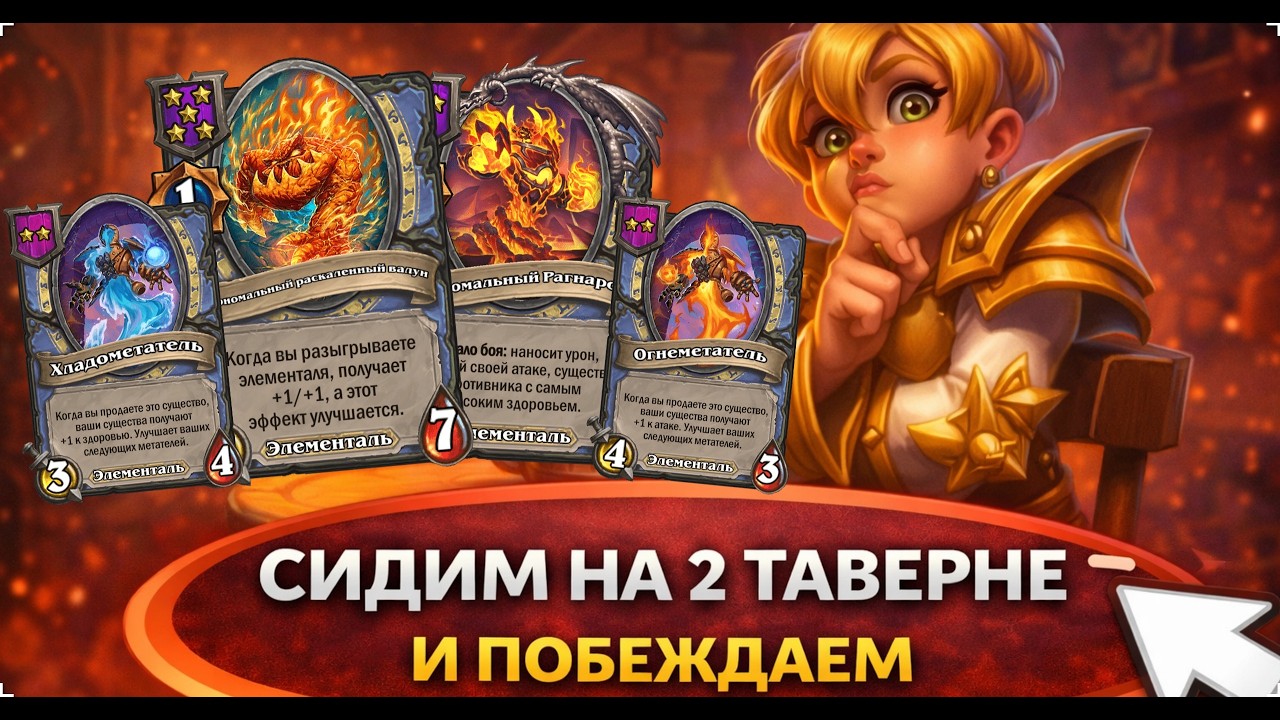 😈 СИДИМ НА 2 ТАВЕРНЕ И ПОБЕЖДАЕМ | Hearthstone Поля Сражений