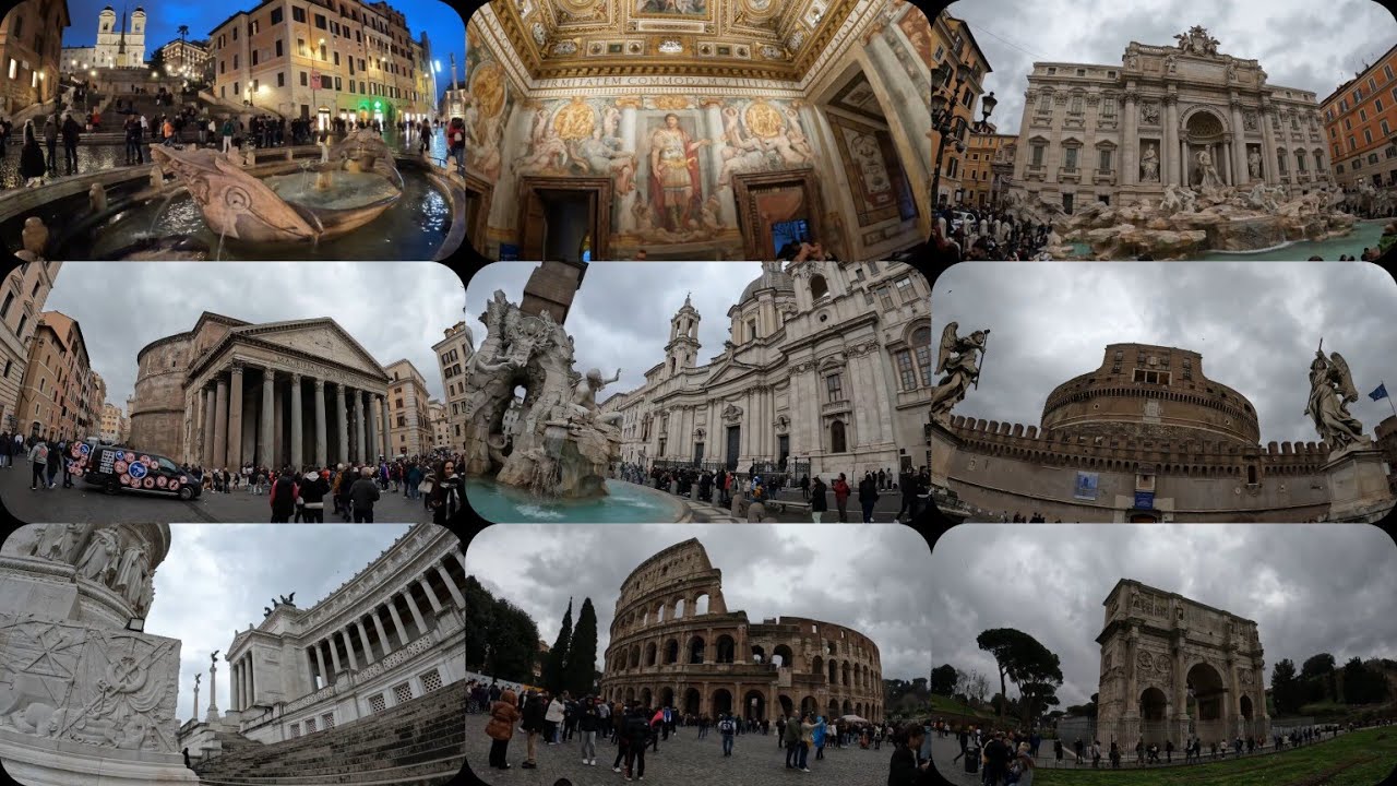 ROME in 4k, a walking tour.