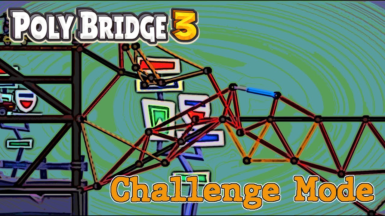 Poly Bridge 3 - Challenge Mode - 96 - A New Approach For This Level