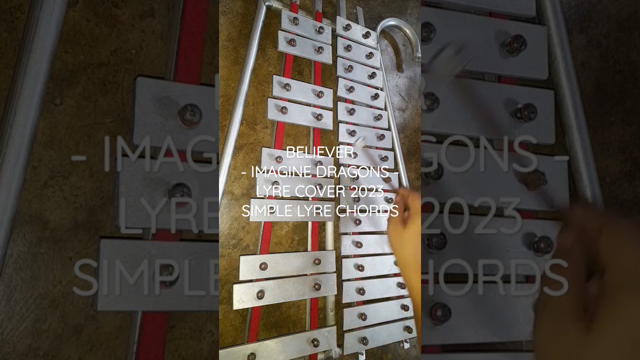 BELIEVER - IMAGINE DRAGONS - LYRE COVER 2023 #simplelyrechords #lyrecover #lyretutorial #shorts