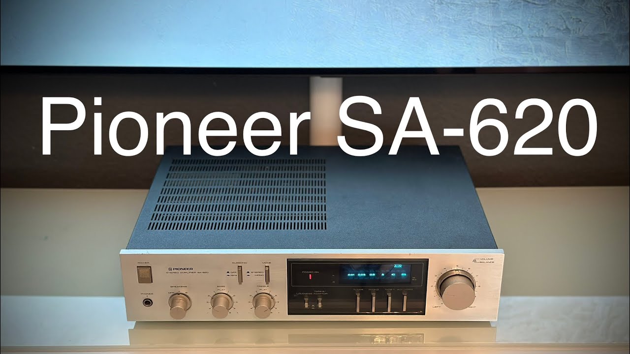 Pioneer SA-620 stereo amplifier Vintage blue line Test