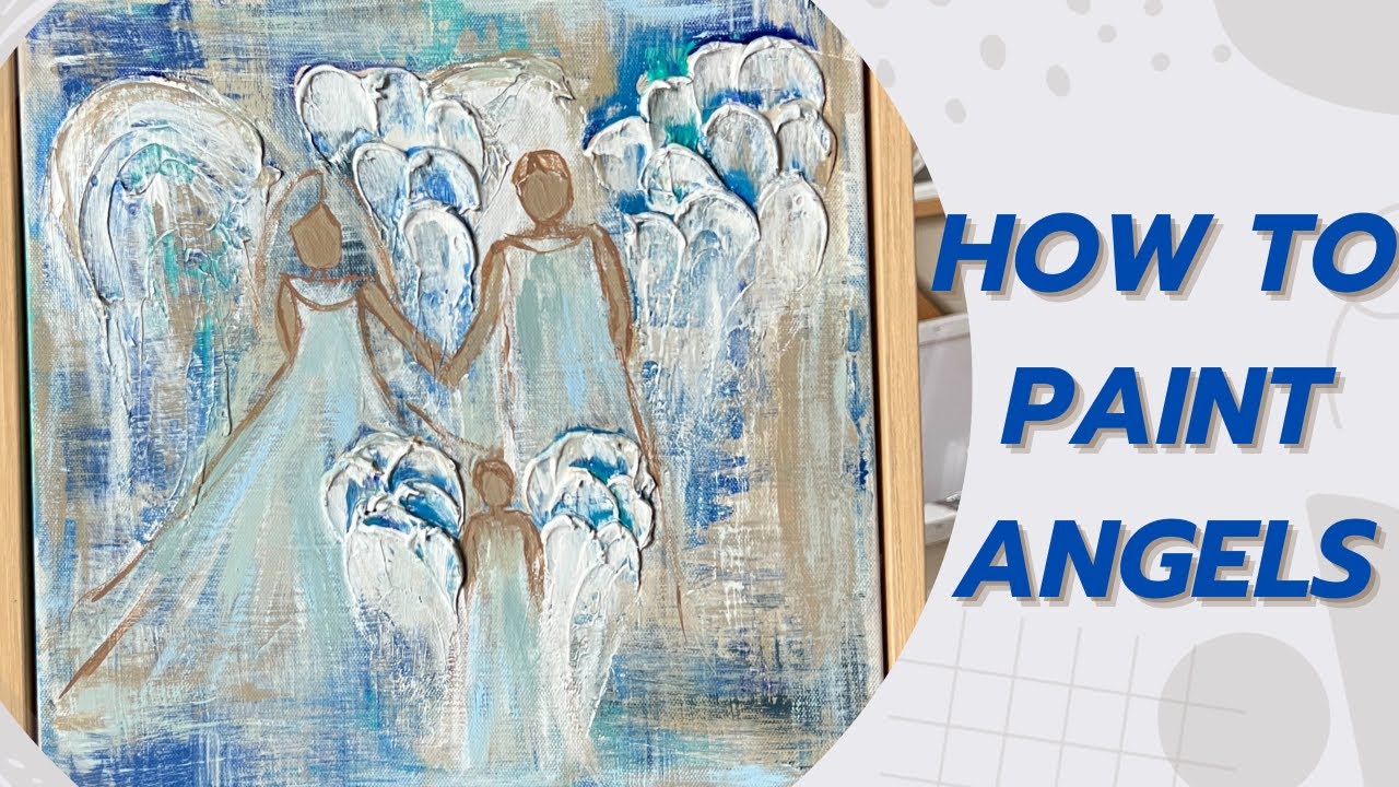 Beginner Angel Painting / How To Paint Angels with acrylic painting tutorial