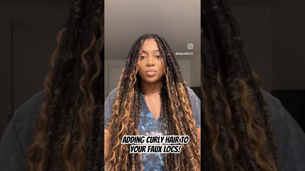 Adding curly pieces to your faux locs! Beyonc&eacute; Inspired #shorts #protectivestyles #locs