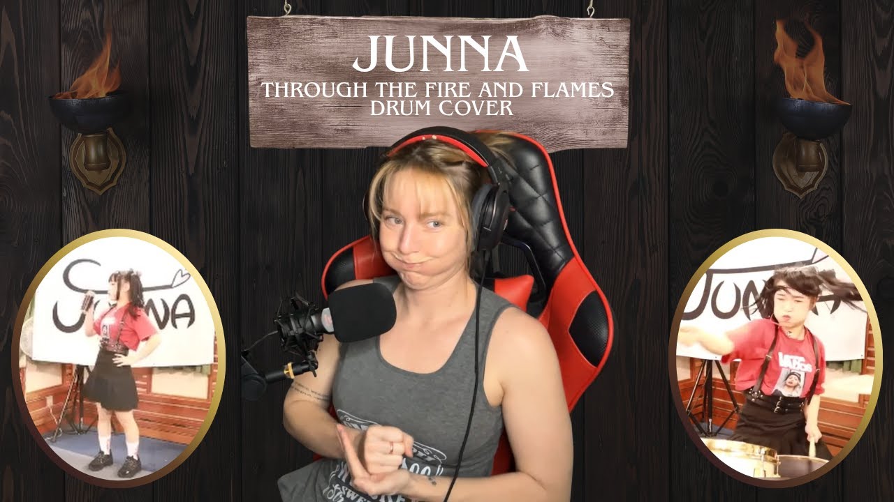 Реакция BHV: кавер на барабаны песни Through The Fire And Flames от Junna