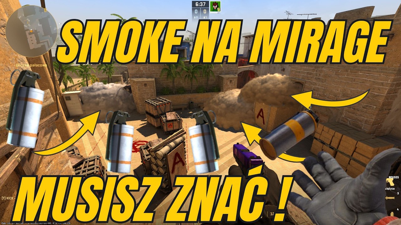 Najlepsze i Szybkie SMOKE na MIRAGE, które MUSISZ ZNAĆ! CS2 Smoke