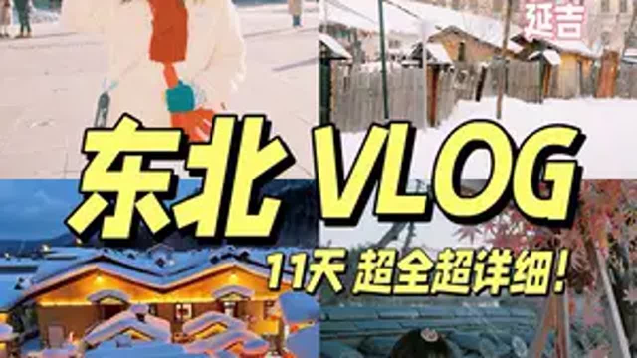 东北超长vlog来咯，吃喝玩乐超详细攻略！ 东北旅行攻略 长白山 旅行推荐官 哈尔滨东北的冬天