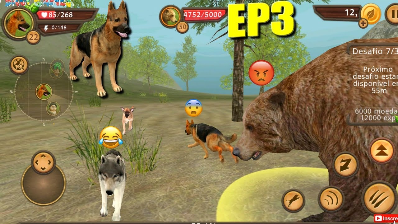 ENFRENTEI OS BOSSES E DOMINAMOS A PRAIA🐕EP3🔴SIMULADOR DE CACHORRO🐶dog simulator, jogO do cãozinho