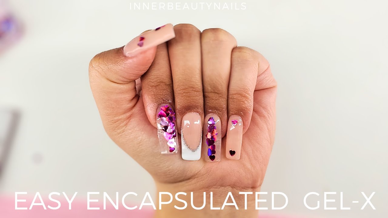Builder Gel ENCAPSULATED GEL-X | DIY Beginner friendly  #nailart #nails #youtube