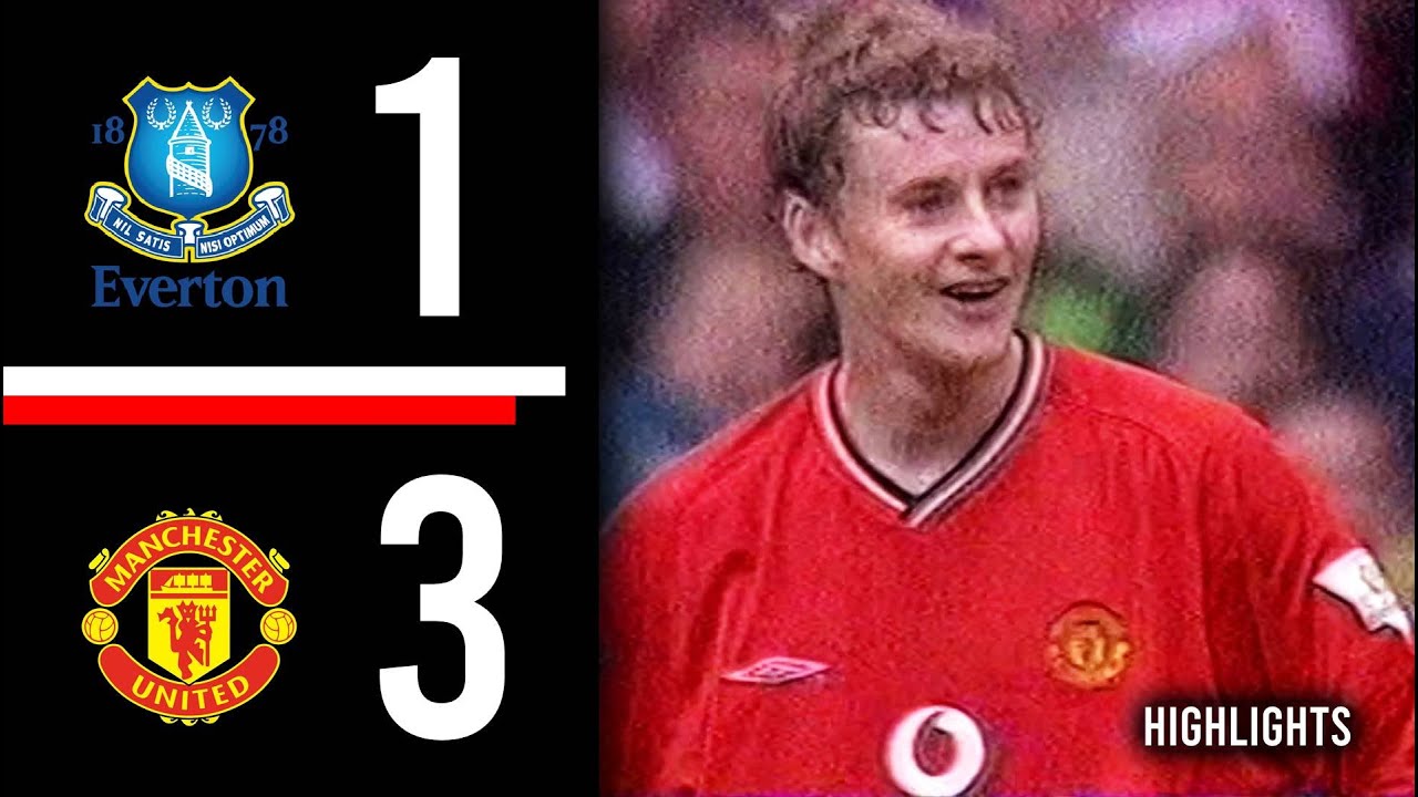 Everton v Manchester United | Ryan Giggs, Butt & Solskjaer Score | Highlights | MOTD | 2000/2001