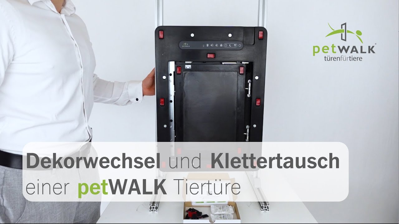 Dekorwechsel & Klettertausch einer petWALK Tiertüre I Decor and velcro change for a petWALK petdoor