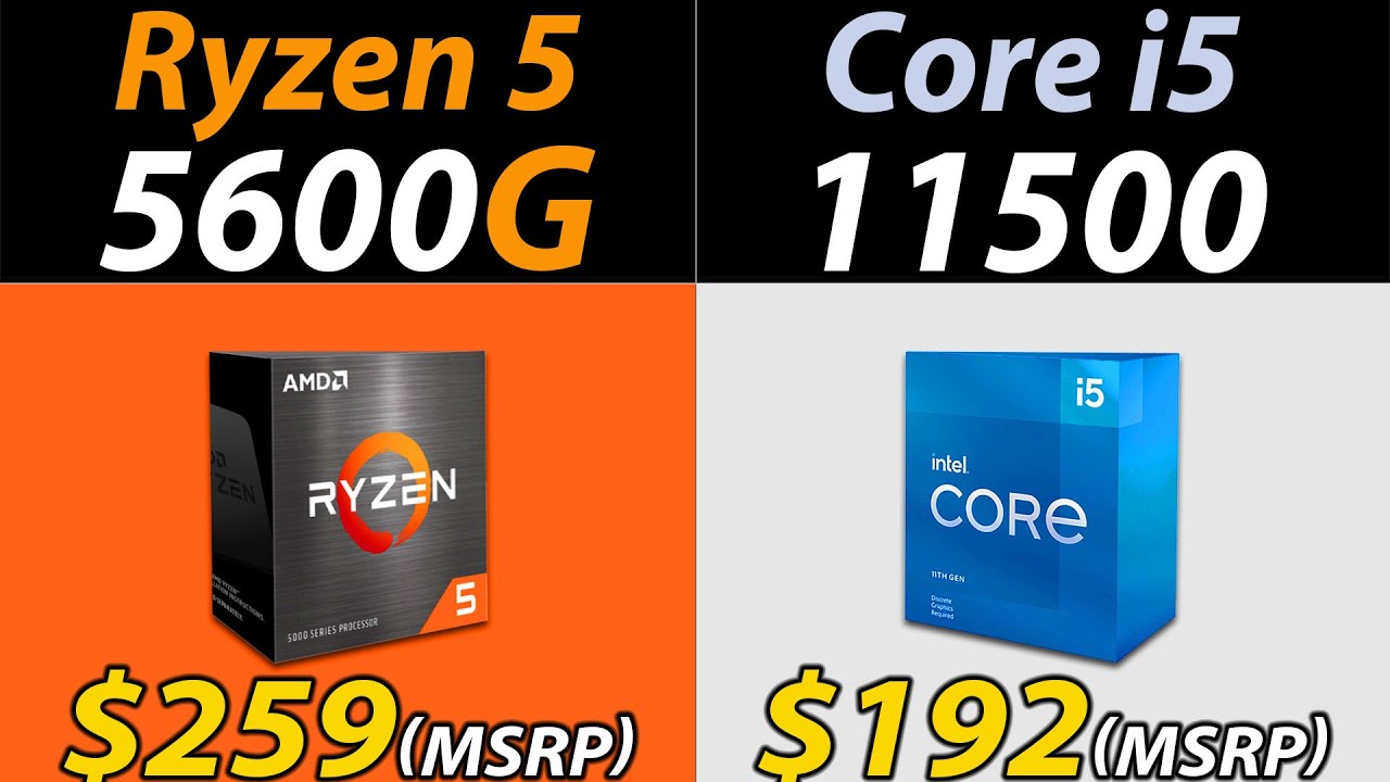 Ryzen 5 5600G Vs. i5-11500 | Vega 7 and UHD 750 | CPU and iGPU Benchmarks