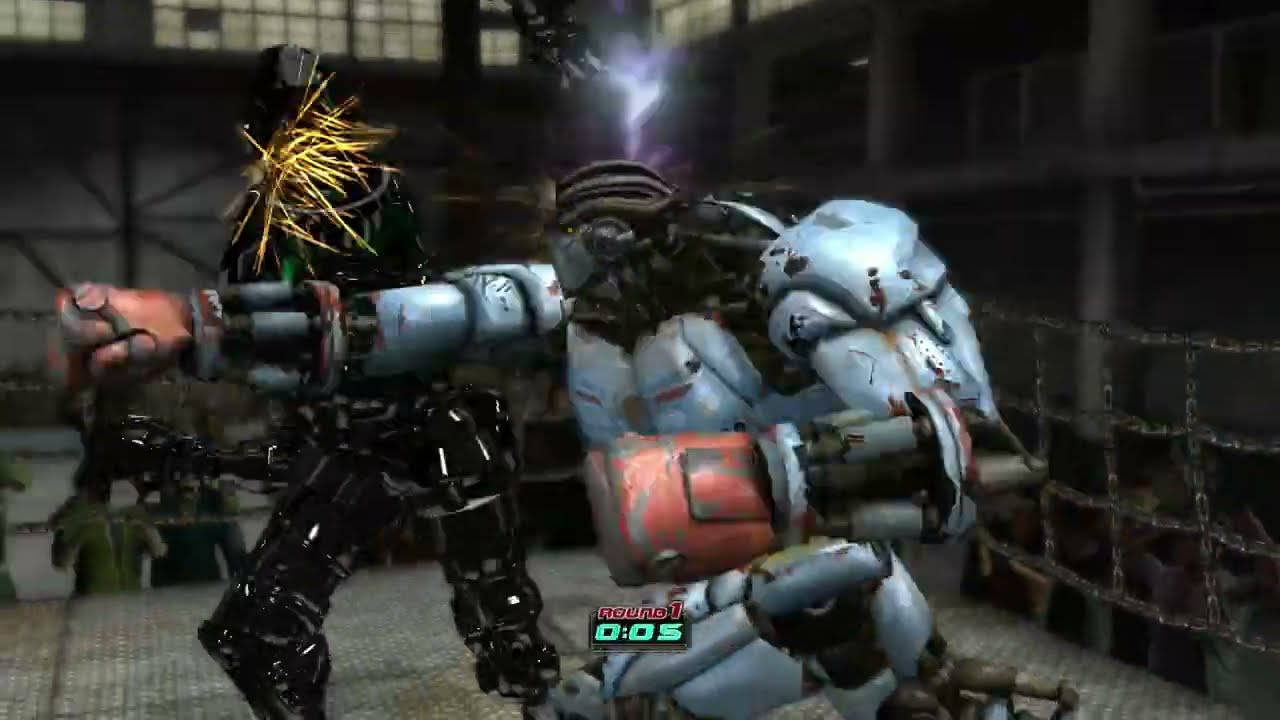 REAL STEEL THE VIDEO GAME - QUICK BATTLE (AMBUSH vs ZEUS)