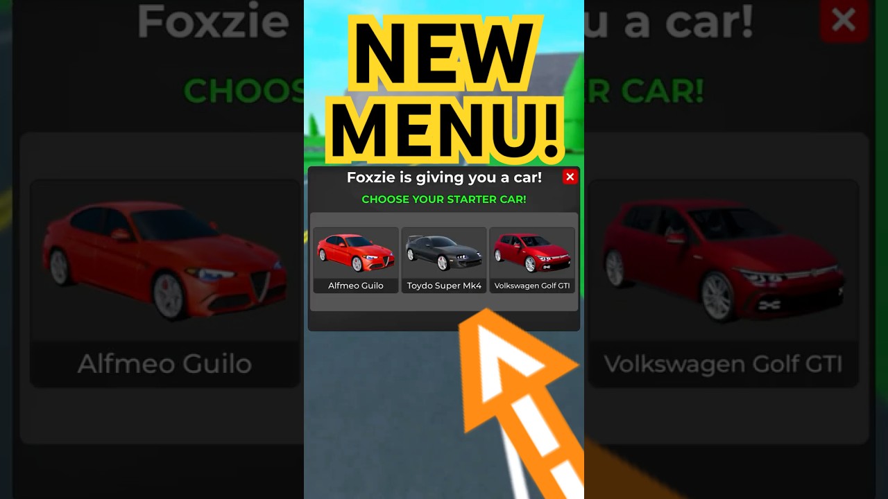 NEW SECRET STARTER CAR MENU In Car Dealership Tycoon! #roblox  #cardealershiptycoon #fyp