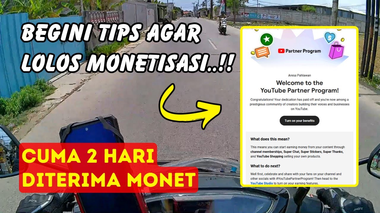 Cara Agar Lolos Monetisasi Untuk Youtuber Pemula | Terbukti Berhasil !! [TIPS MOTOVLOG]