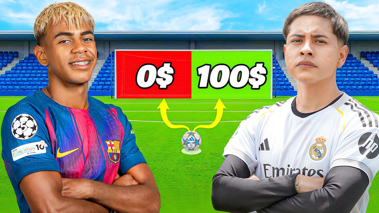 LAMINE YAMAL Vs EDSON FDB ¡Le doy $100 por cada GOL! 😱 Retos de Fútbol