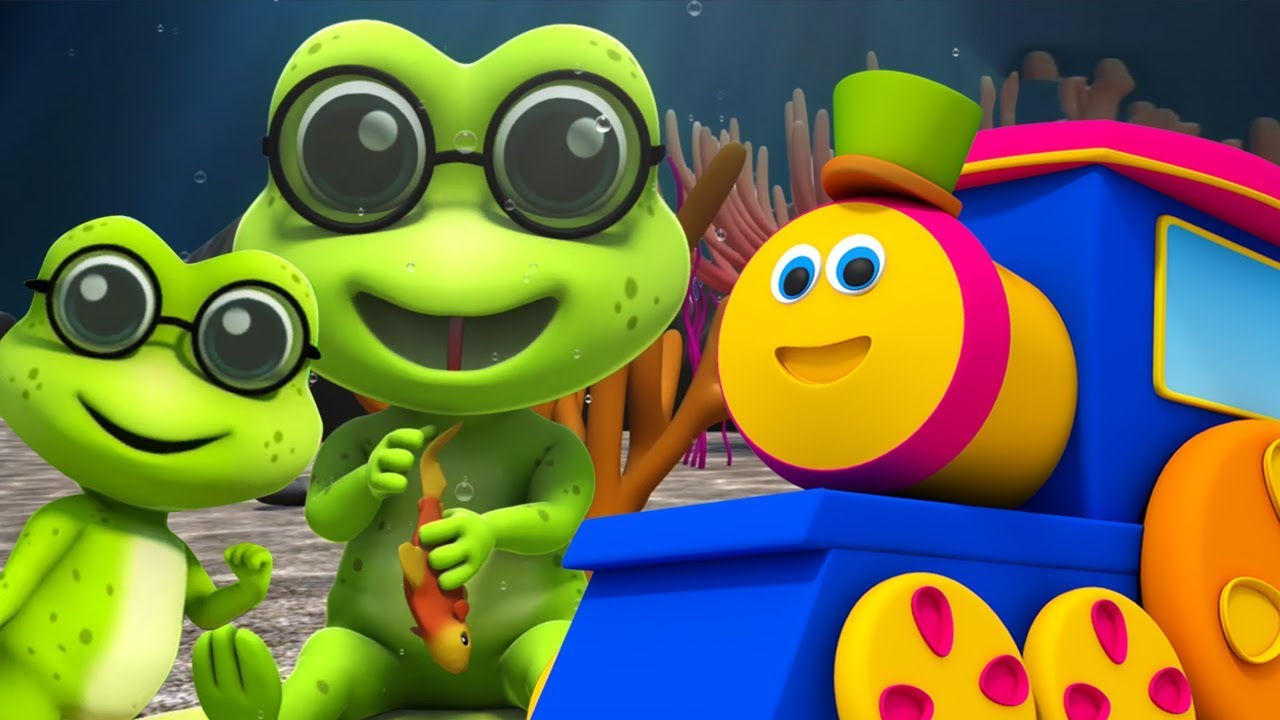 Bob el tren | cinco pequeñas speckled ranas | canciones para niños | Five Little Speckled Frogs