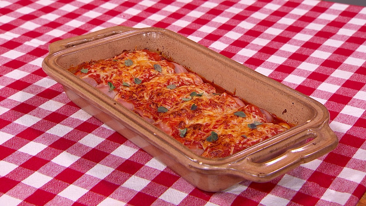 Canelones de jamón y vegetales
