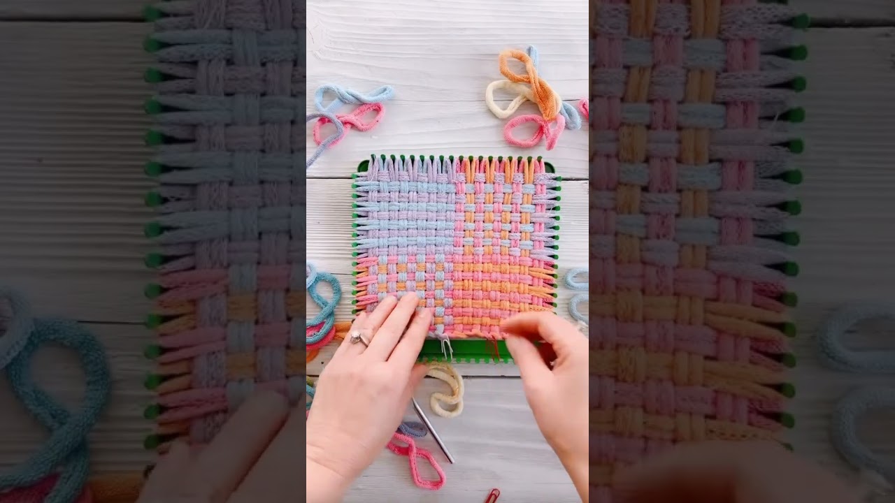 How to Make a Potholder on a Loom. #crafts #potholder #weaving #craftyartideas #craft #craftideas