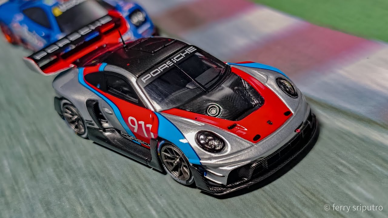 HKM 1/64 Scale Porsche GT3 R Rennsport | Silver