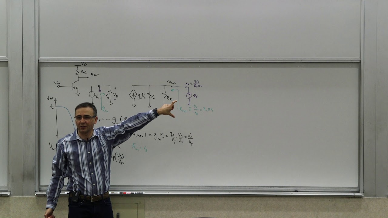 121N. (Pt. 1) BJT Amplifier, Emitter Degeneration, Transfer characteristics and gain