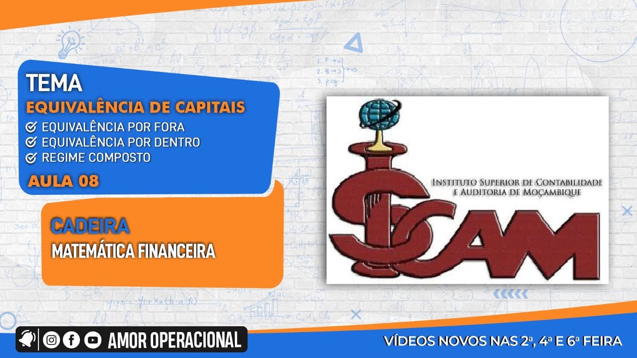 EQUIVALÊNCIA DE CAPITAIS