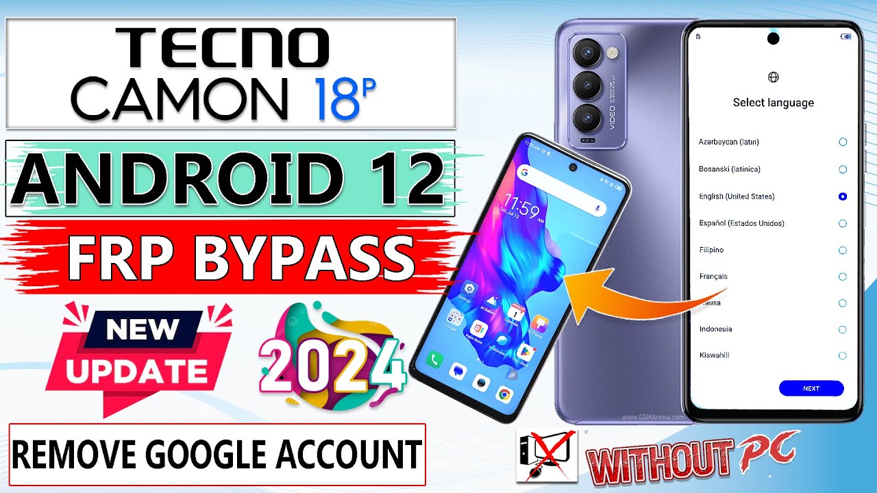 TECNO CAMON 18P FRP BYPASS ANDROID 12✅ TECNO CH7N GOOGLE ACCOUNT BYPASS✅ TECNO CAMON 18P FRP UNLOCK✅