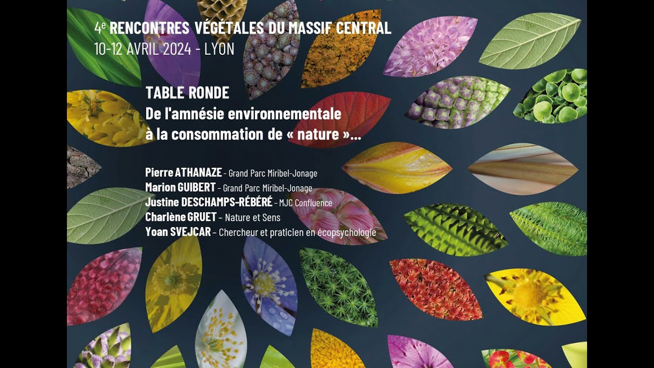 Table ronde amnésie environnementale - Rencontres végétales du Massif central 2024 - Lyon