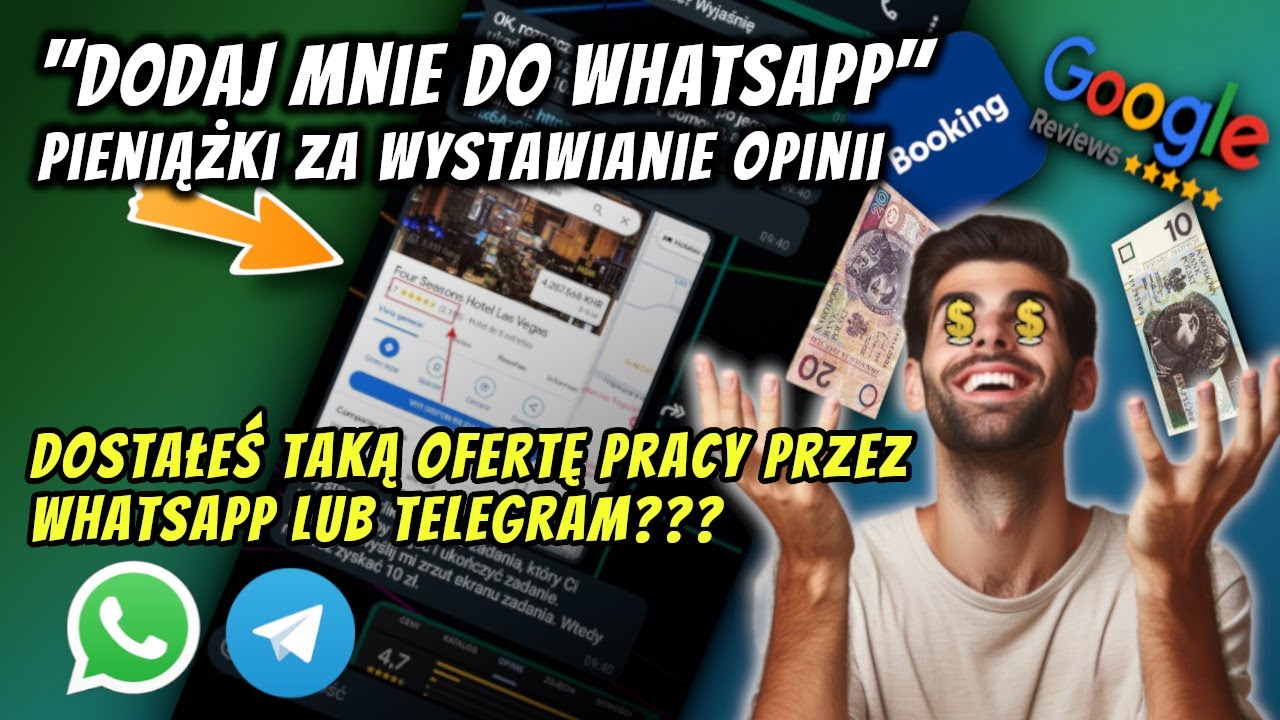 O CO TU CHODZI?! - PŁACĄ ZA WYSTAWIANIE OPINII NA GOOGLE, BOOKING, YOUTUBE - KONTAKT PRZEZ WHATSAPP