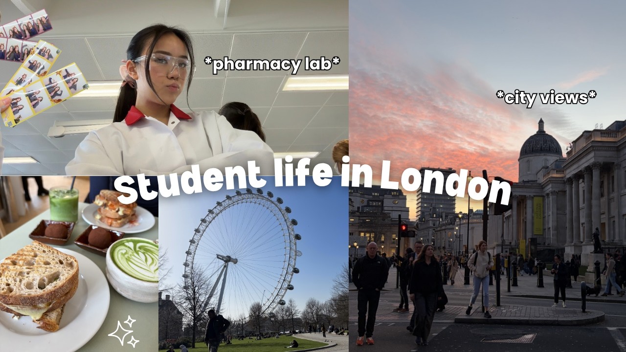 Uni Life in London Vlog 🍵🪷 sunset views, exploring w friends & pharmacy labs