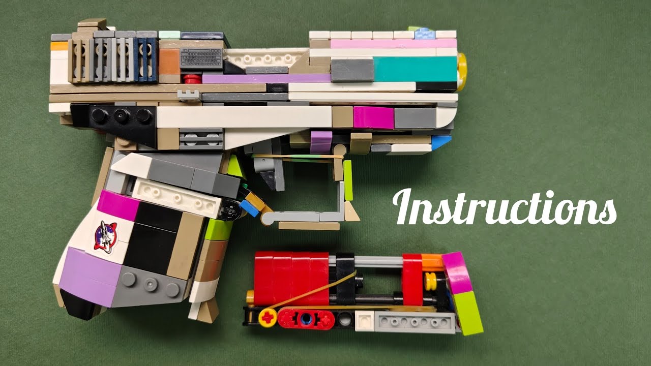 Lego glock 26 replica by justm recreated free instructions #tutorial#legoguns