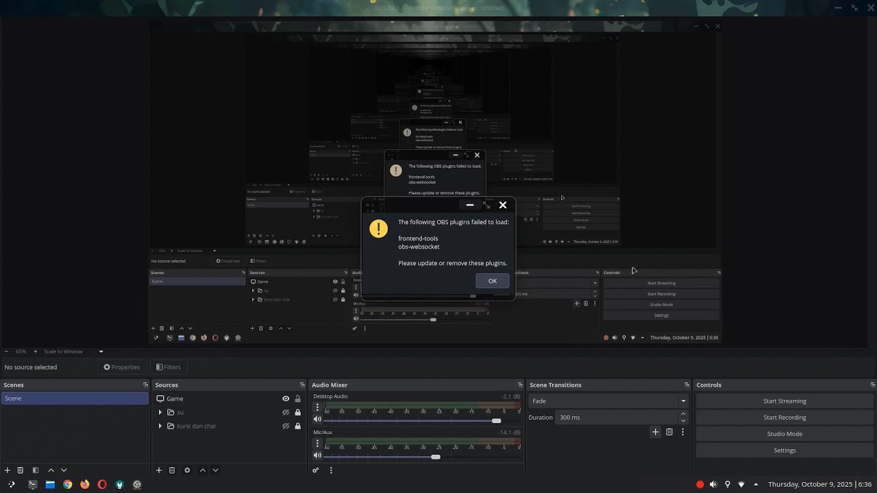 How to Fix OBS Plugins Failed to Load by Deleting Unsupported Plugins on Linux