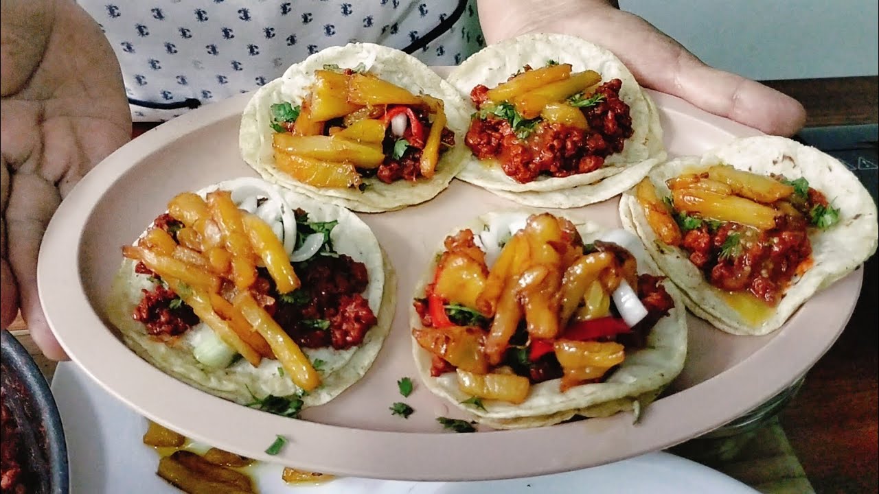 Taquitos de soya al pastor 