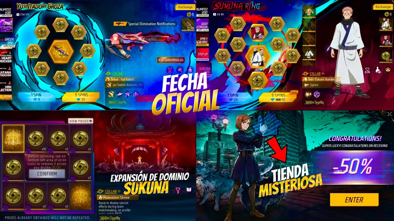 🚨FILTRACIÓN | TIENDA MISTERIOSA, GROZA ITADORI, RULETA DE SUKUNA, ANIMACIÓN DE SUKUNA & LOS PUÑOS 😱