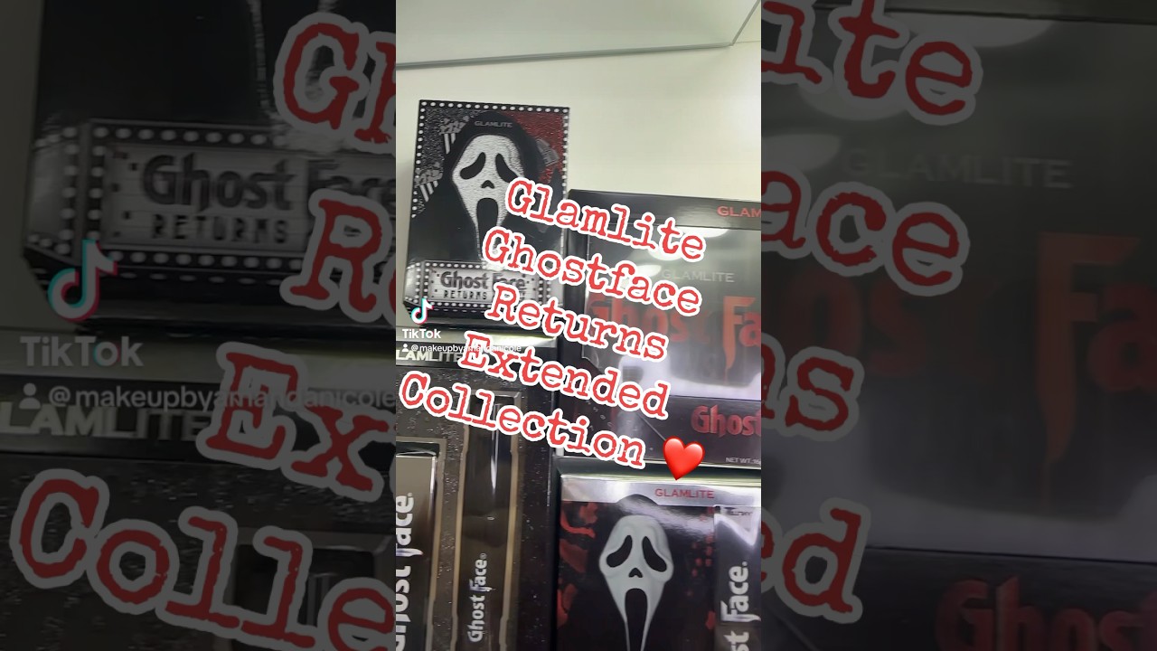 Glamlite Ghostface returns #glamlite #glamlitecosmetics #ghostface #makeup #makeupcollection