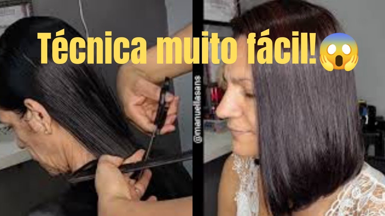 CORTE LONG BOB | A T&Eacute;CNICA MAIS F&Aacute;CIL E R&Aacute;PIDA QUE EXITE - PASSO A PASSO - CABELEIREIRO INICIANTE