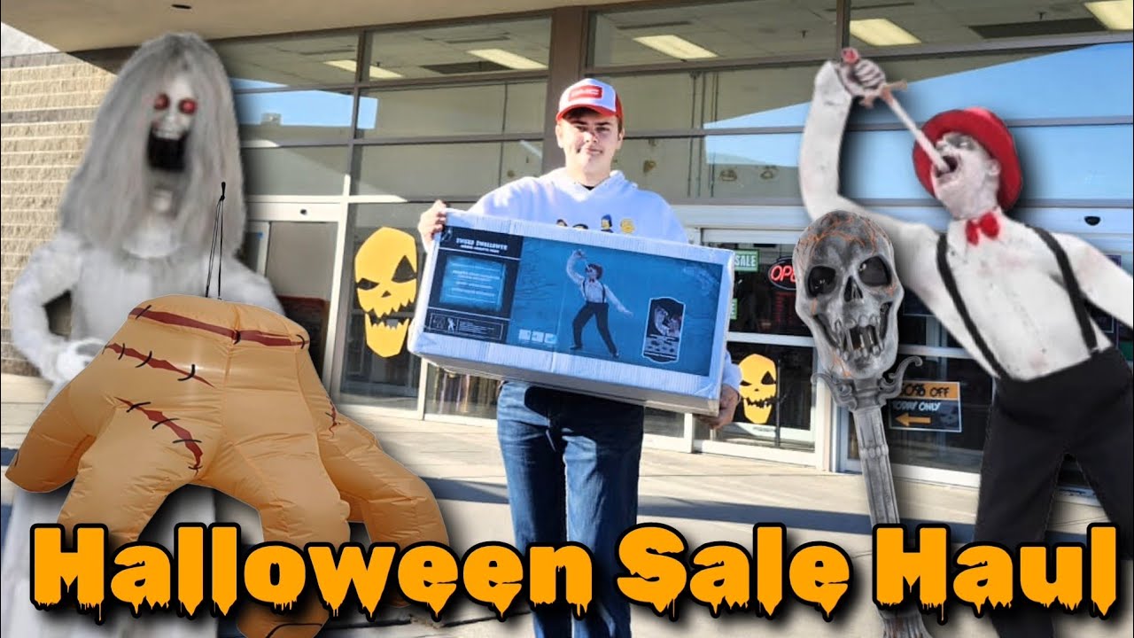2024 Halloween 50% Off Sale Shopping + Haul | Tons Of Animatronics And Decorations