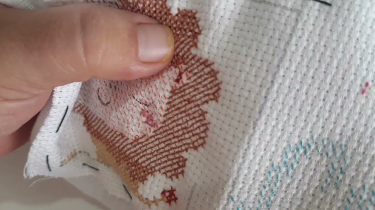 Como bordar ponto cruz direto na fralda #pontocruz #crossstitch #flosstube #pontocruziniciante