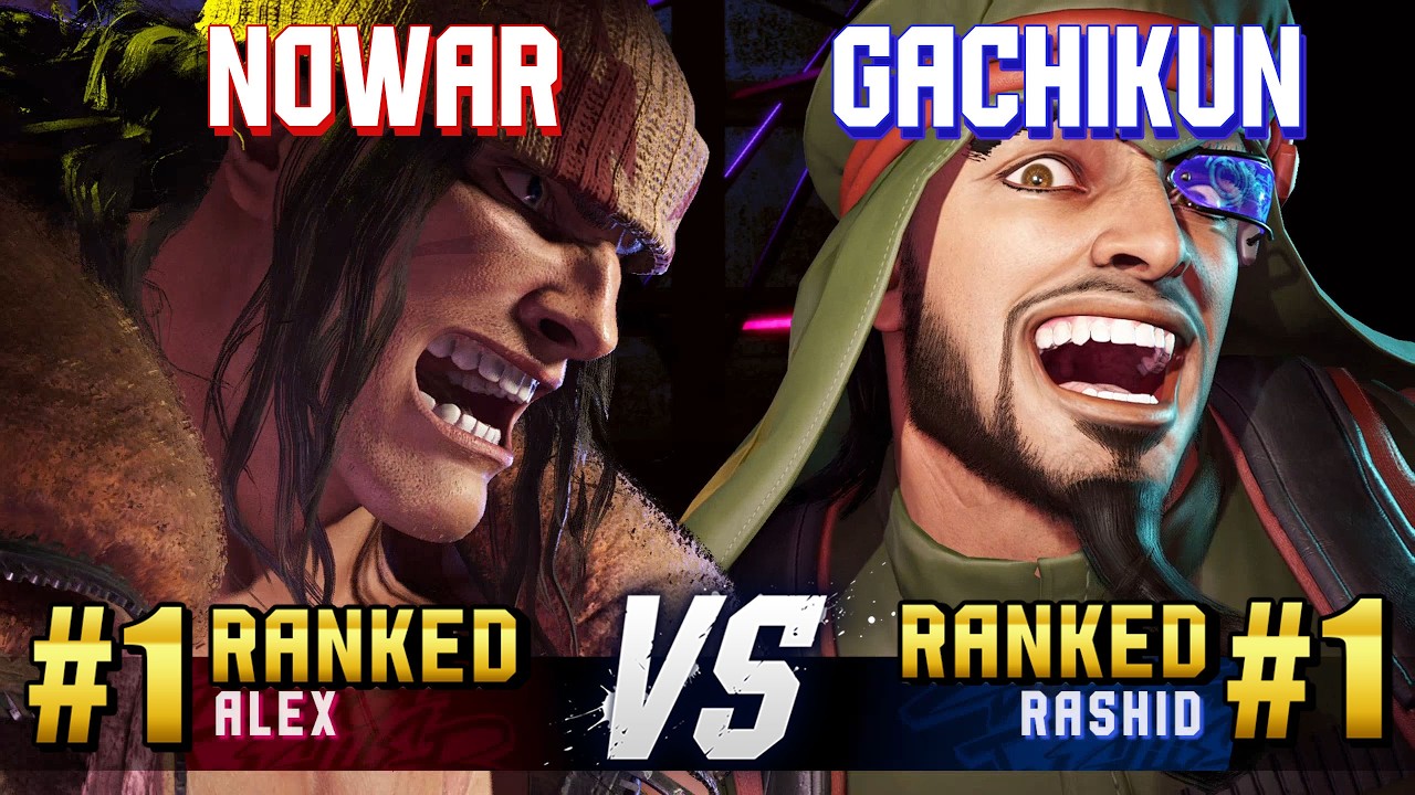 SF6 ▰ NOWAR (#1 Ranked Alex) vs GACHIKUN (#1 Ranked Rashid) ▰ High Level Gameplay