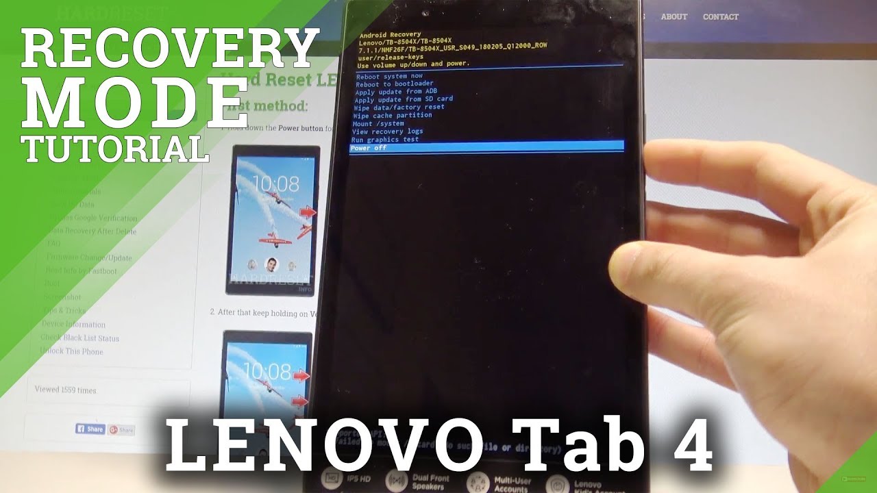 How to Enter Recovery Mode on LENOVO Tab 4 LTE - Exit Recovery Mode |HardReset.Info