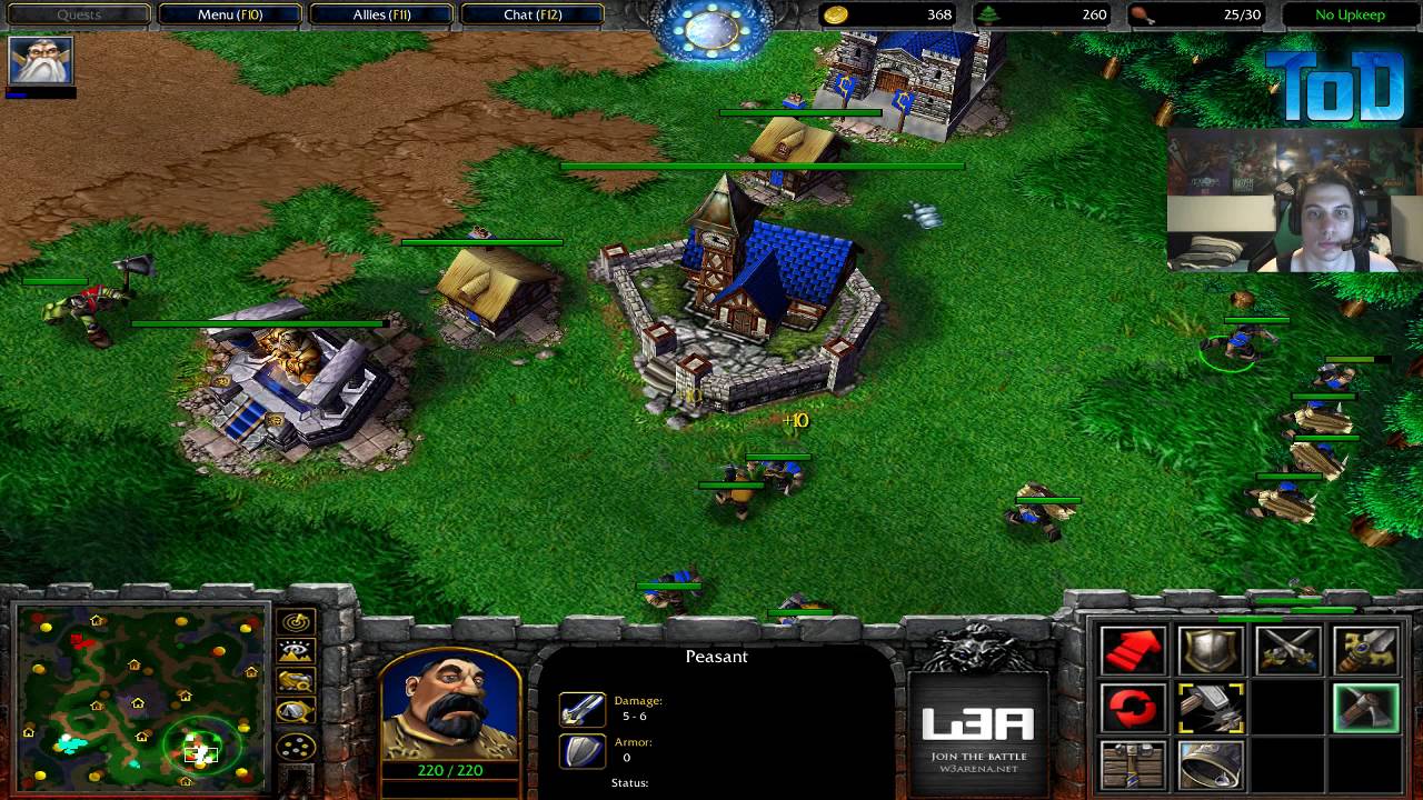 Warcraft III #39 ToD & Grubby 2v2 vs NightElf&Orc (Twisted Meadows)