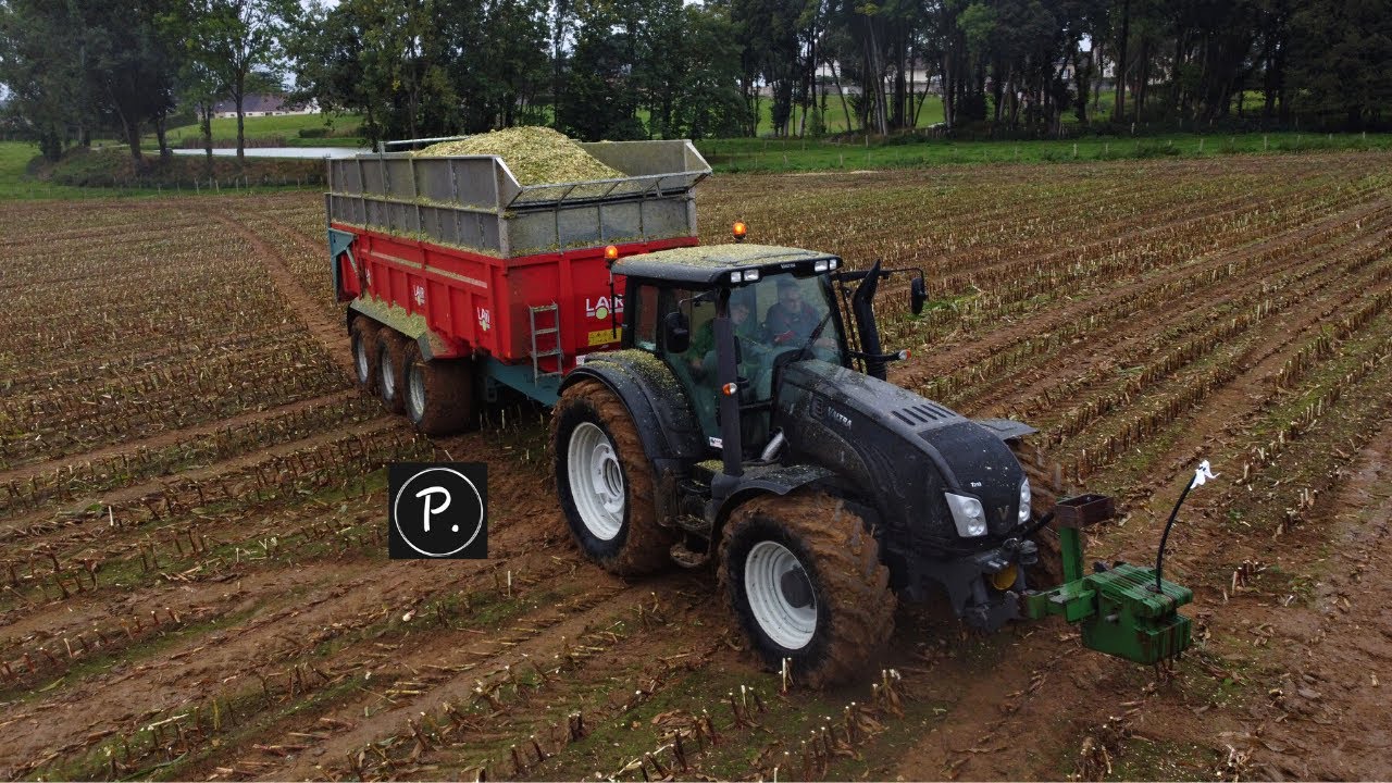 Ensilage de maïs 2021, Krone BigX 700; Valtra & Lair 3 essieux; John Deere 8230/ SARL ETA Riguet