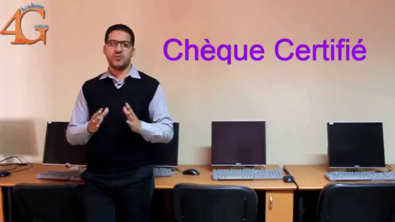 Chèque certifié - comptabilité générale | # chèque_certifié