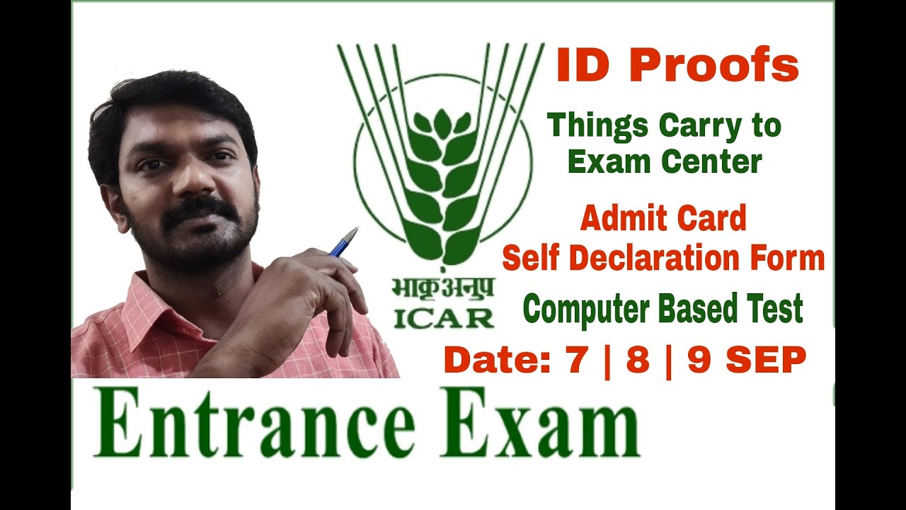 ICAR ENTRANCE EXAM | ADMIT CARD | DATE | 2021