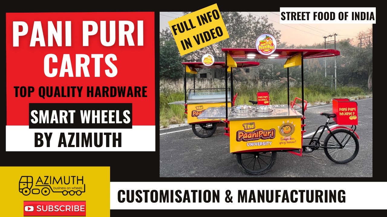 Pani Puri cart I food cart design | food cart design ideas | Street Food India | street cart