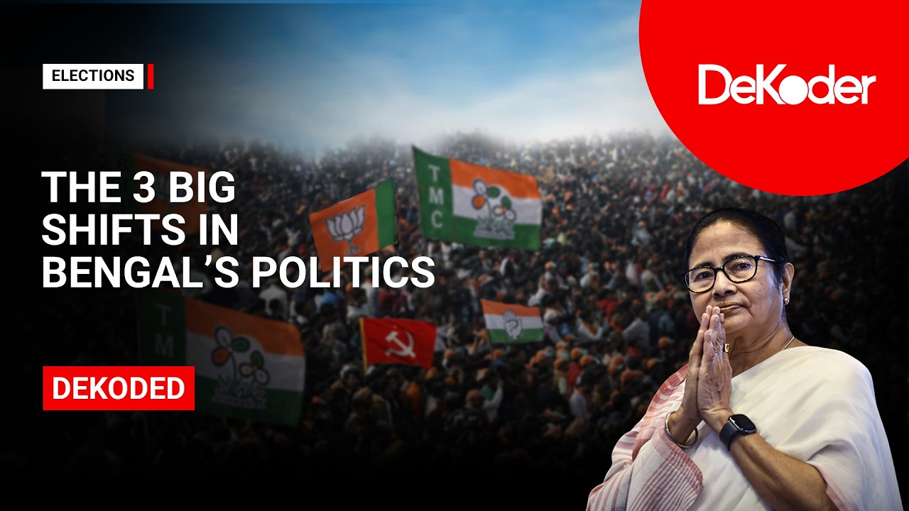 Bengal&rsquo;s 3 Political Phases Explained: TMC Surge to BJP Rise | Bengal Elections 2026 | DeKoder