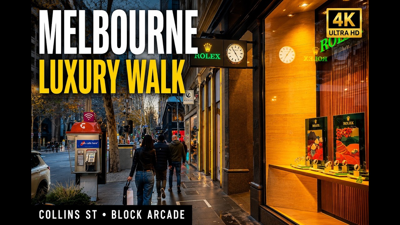 Melbourne Luxury Walk 🇦🇺 Collins Street, Block Arcade & Hidden Laneways | 4K Walking Tour