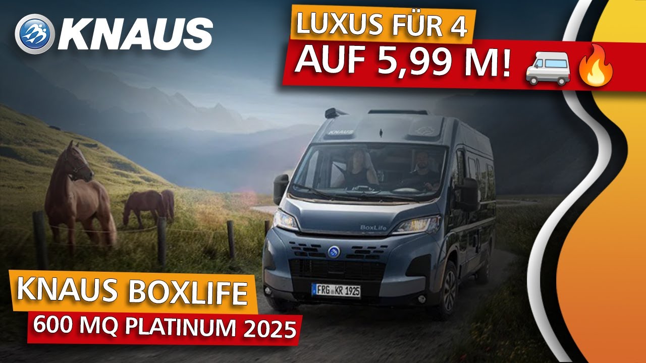 Kompakter Luxus für 4 Personen! 🚐✨ KNAUS BOXLIFE 600 MQ Platinum 2025 mit Aufstelldach & Top-Extras